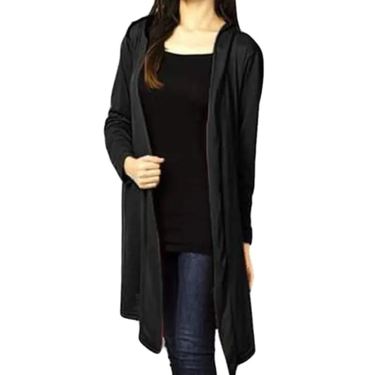 black Plain Shrug for Girl Shirt for Women
