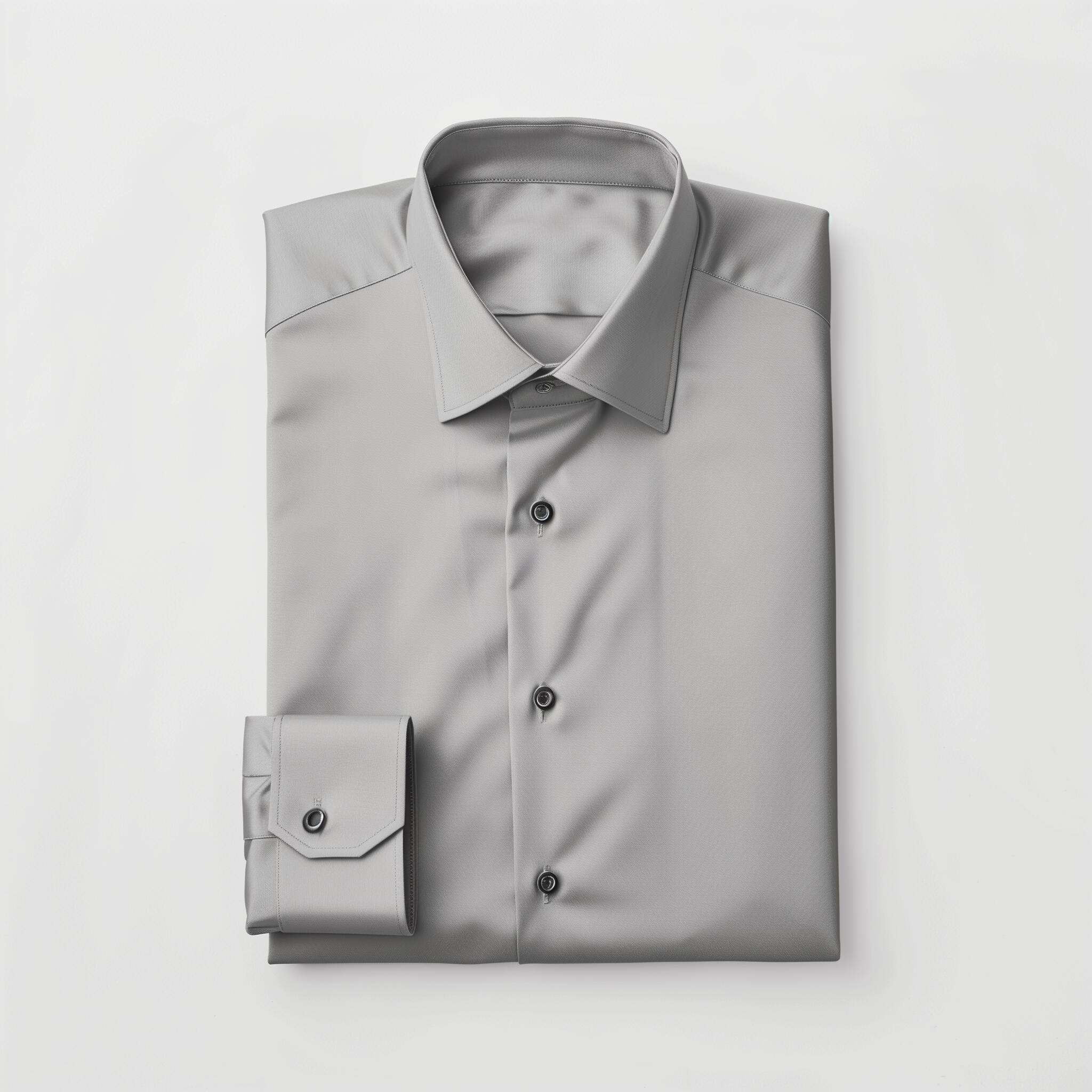 Solid Grey Formal Shirt